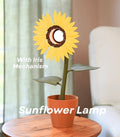 Sunflower Lamp 3D Printed House Plant | Light House Plant Nursery Reading End Table and Nightstand Nightlight End Plant Decor ForgeCore